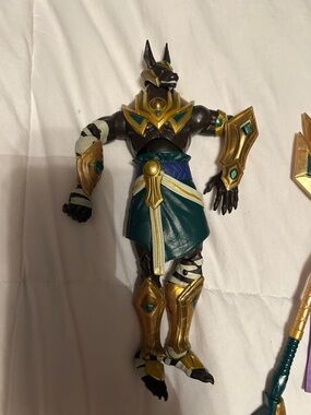 Egyptian-Style Anubis Warrior Action Figure - Green & Gold